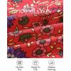 imageZESICA Womens 2025 Summer Bohemian Floral Printed Elastic Waist A Line Maxi Skirt with PocketsFloral Red