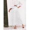 imageZESICA Womens 2025 Summer Bohemian Floral Printed Elastic Waist A Line Maxi Skirt with PocketsIvory