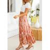 imageZESICA Womens 2025 Summer Bohemian Floral Printed Elastic Waist A Line Maxi Skirt with PocketsPeach