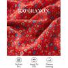 imageZESICA Womens 2025 Summer Bohemian Floral Printed Elastic Waist A Line Maxi Skirt with PocketsRed2