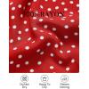 imageZESICA Womens 2025 Summer Bohemian Floral Printed Elastic Waist A Line Maxi Skirt with PocketsTomato