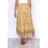 imageZESICA Womens 2025 Summer Bohemian Floral Printed Elastic Waist A Line Maxi Skirt with PocketsYellow