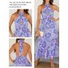 imageZESICA Womens 2025 Summer Crossover Halter Neck Sleeveless Plaid Cut Out Backless Flowy A Line Maxi DressBluishviolet