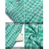 imageZESICA Womens 2025 Summer Crossover Halter Neck Sleeveless Plaid Cut Out Backless Flowy A Line Maxi DressGreen