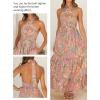 imageZESICA Womens 2025 Summer Crossover Halter Neck Sleeveless Plaid Cut Out Backless Flowy A Line Maxi DressGreygreen