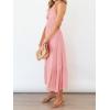 imageZESICA Womens 2025 Summer Crossover Halter Neck Sleeveless Plaid Cut Out Backless Flowy A Line Maxi DressLightpink