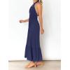 imageZESICA Womens 2025 Summer Crossover Halter Neck Sleeveless Plaid Cut Out Backless Flowy A Line Maxi DressRoyalblue