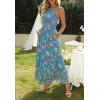 imageZESICA Womens 2025 Summer Crossover Halter Neck Sleeveless Plaid Cut Out Backless Flowy A Line Maxi DressVintagegreen