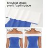 imageZESICA Womens 2025 Summer Off The Shoulder Knit Maxi Dresses Sleeveless Color Block Formal Party Bodycon DressBlue