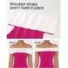 imageZESICA Womens 2025 Summer Off The Shoulder Knit Maxi Dresses Sleeveless Color Block Formal Party Bodycon DressRose