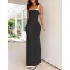 imageZESICA Womens 2025 Summer Spaghetti Straps Maxi Dress Sleeveless Square Neck Lightweight Long Beach DressesBlack
