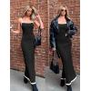 imageZESICA Womens 2025 Summer Spaghetti Straps Maxi Dress Sleeveless Square Neck Lightweight Long Beach DressesBlack