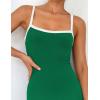 imageZESICA Womens 2025 Summer Spaghetti Straps Maxi Dress Sleeveless Square Neck Lightweight Long Beach DressesDark Green