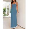 imageZESICA Womens 2025 Summer Spaghetti Straps Maxi Dress Sleeveless Square Neck Lightweight Long Beach DressesDusty Blue