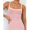imageZESICA Womens 2025 Summer Spaghetti Straps Maxi Dress Sleeveless Square Neck Lightweight Long Beach DressesPink