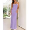 imageZESICA Womens 2025 Summer Spaghetti Straps Maxi Dress Sleeveless Square Neck Lightweight Long Beach DressesPurple