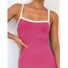imageZESICA Womens 2025 Summer Spaghetti Straps Maxi Dress Sleeveless Square Neck Lightweight Long Beach DressesRose