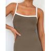 imageZESICA Womens 2025 Summer Spaghetti Straps Maxi Dress Sleeveless Square Neck Lightweight Long Beach DressesTaupe
