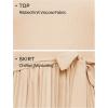 imageZESICA Womens Fall Long Sleeve Midi Dress Casual Crewneck Knit Belted Pleated A Line Flowy Party DressesApricot