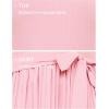 imageZESICA Womens Fall Long Sleeve Midi Dress Casual Crewneck Knit Belted Pleated A Line Flowy Party DressesLight Pink