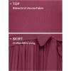 imageZESICA Womens Fall Long Sleeve Midi Dress Casual Crewneck Knit Belted Pleated A Line Flowy Party DressesPurple Red