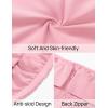 imageZESICA Womens Summer Strapless Mini Dress 2025 Sexy Off Shoulder High Waist A Line Swing Party Short DressesPink