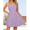 imageZESICA Womens Summer Strapless Mini Dress 2025 Sexy Off Shoulder High Waist A Line Swing Party Short DressesPurple