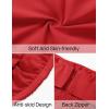imageZESICA Womens Summer Strapless Mini Dress 2025 Sexy Off Shoulder High Waist A Line Swing Party Short DressesRed