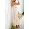 imageZESICA Womens 2025 Summer Plaid Flower Elastic High Waist Flowy A Line Maxi Skirt with PocketsApricot