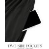 imageZESICA Womens Spring Long Sleeve Dress 2025 Crewneck Casual Loose Pleated Tiered Swing Midi Dresses with PocketsBlack