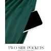 imageZESICA Womens Spring Long Sleeve Dress 2025 Crewneck Casual Loose Pleated Tiered Swing Midi Dresses with PocketsDarkgreen
