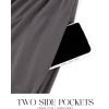 imageZESICA Womens Spring Long Sleeve Dress 2025 Crewneck Casual Loose Pleated Tiered Swing Midi Dresses with PocketsDarkgrey