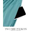 imageZESICA Womens Spring Long Sleeve Dress 2025 Crewneck Casual Loose Pleated Tiered Swing Midi Dresses with PocketsSage