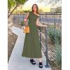 imageZESICA Womens Summer 2025 Sleeveless Maxi Dress One Shoulder Casual Slim Swing Pleated Formal Dresses with PocketsArmygreen