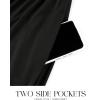 imageZESICA Womens Summer Casual Dresses Flutter Short Sleeve Crewneck Loose Flowy Tiered Beach Maxi Dress with PocketsBlack