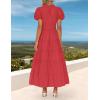 imageZESICA Womens Summer Casual Maxi Dress 2025 Puff Short Sleeve V Neck Ruffle Tiered Flowy Boho Beach DressesWatermelon