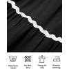 imageZESICA Womens Summer Flutter Short Sleeve Smocked Midi Dress Casual High Waist Rickrack Tiered Flowy DressesBlack