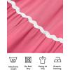 imageZESICA Womens Summer Flutter Short Sleeve Smocked Midi Dress Casual High Waist Rickrack Tiered Flowy DressesHot Pink