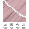 imageZESICA Womens Summer Flutter Short Sleeve Smocked Midi Dress Casual High Waist Rickrack Tiered Flowy DressesPink