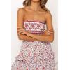 imageZESICA Womens Summer Strapless Dress Off Shoulder Sleeveless High Waist Solid Color Beach Long DressesPink