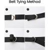 imageZESICA Womens 2025 Summer Boho Button Midi Dresses Casual V Neck Flutter Sleeve Belted Long Dresses with PocketsBlack