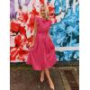 imageZESICA Womens 2025 Summer Boho Button Midi Dresses Casual V Neck Flutter Sleeve Belted Long Dresses with PocketsRose Pink