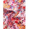 imageZESICA Womens 2025 Summer Casual Floral Print Short Sleeve V Neck High Waist A Line Tiered Flowy Boho Maxi DressRed