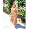 imageZESICA Womens 2025 Summer Casual Floral Print Short Sleeve V Neck High Waist A Line Tiered Flowy Boho Maxi DressSunsetyellow