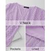 imageZESICA Womens 2025 Summer Short Sleeve Maxi Dress Casual V Neck Hollow Out Eyelet Ruffle Swing A Line Long DressesLight Purple