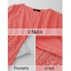 imageZESICA Womens 2025 Summer Short Sleeve Maxi Dress Casual V Neck Hollow Out Eyelet Ruffle Swing A Line Long DressesPeach