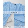 imageZESICA Womens 2025 Summer Short Sleeve Maxi Dress Casual V Neck Hollow Out Eyelet Ruffle Swing A Line Long DressesSky