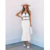 imageZESICA Womens Summer Strapless Bodycon Midi Dress 2025 Off Shoulder Ribbed Knit Cocktail Party Long DressesCream