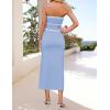 imageZESICA Womens Summer Strapless Bodycon Midi Dress 2025 Off Shoulder Ribbed Knit Cocktail Party Long DressesLightblue