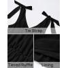 imageZESICA Womens 2025 Summer Boho Casual V Neck Sleeveless Midi Dresses Tie Shoulder Flowy Tiered A Line Beach Long SundressBlack